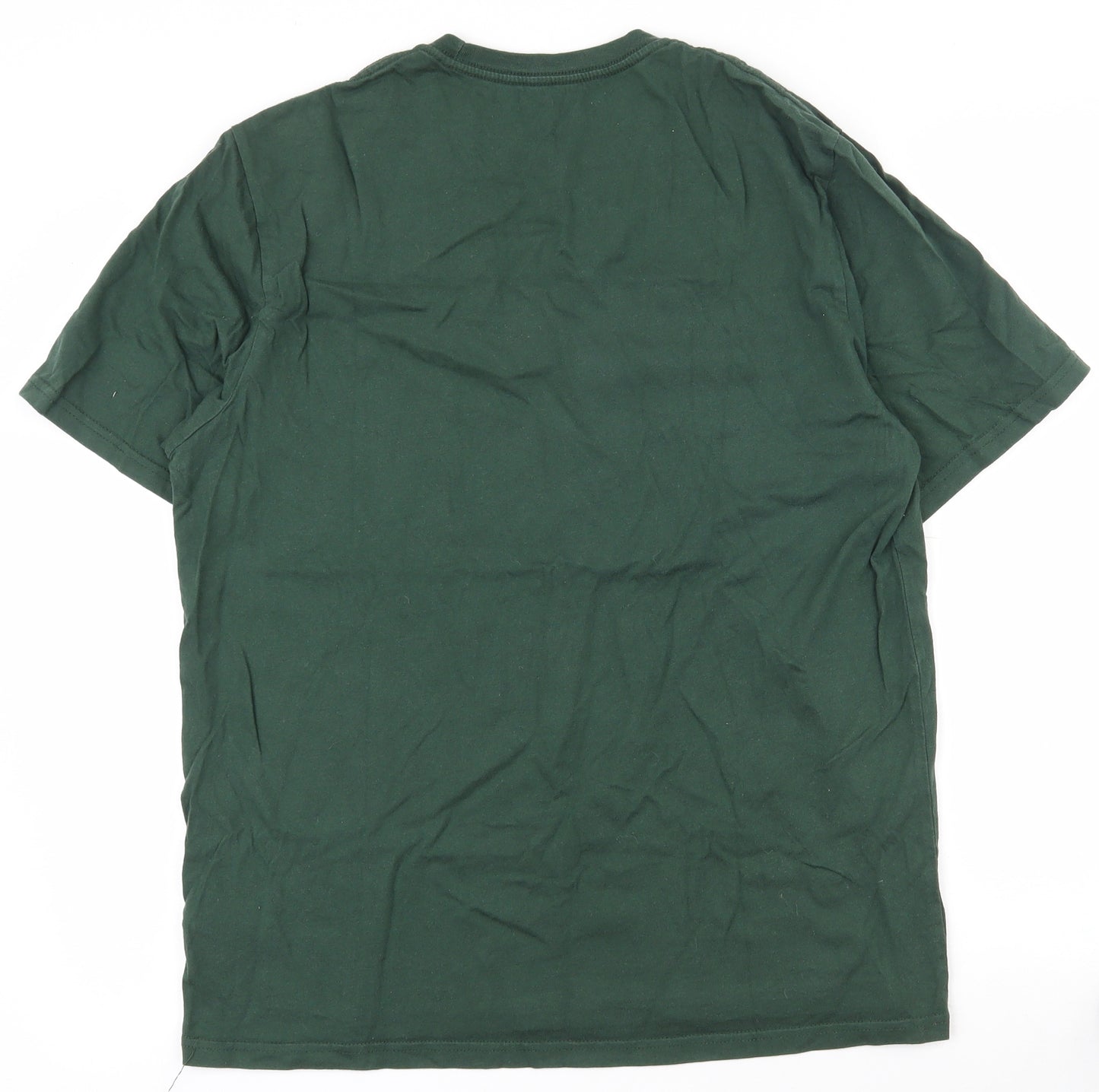 Amazon Essentials Mens Green  Cotton  T-Shirt Size M Crew Neck