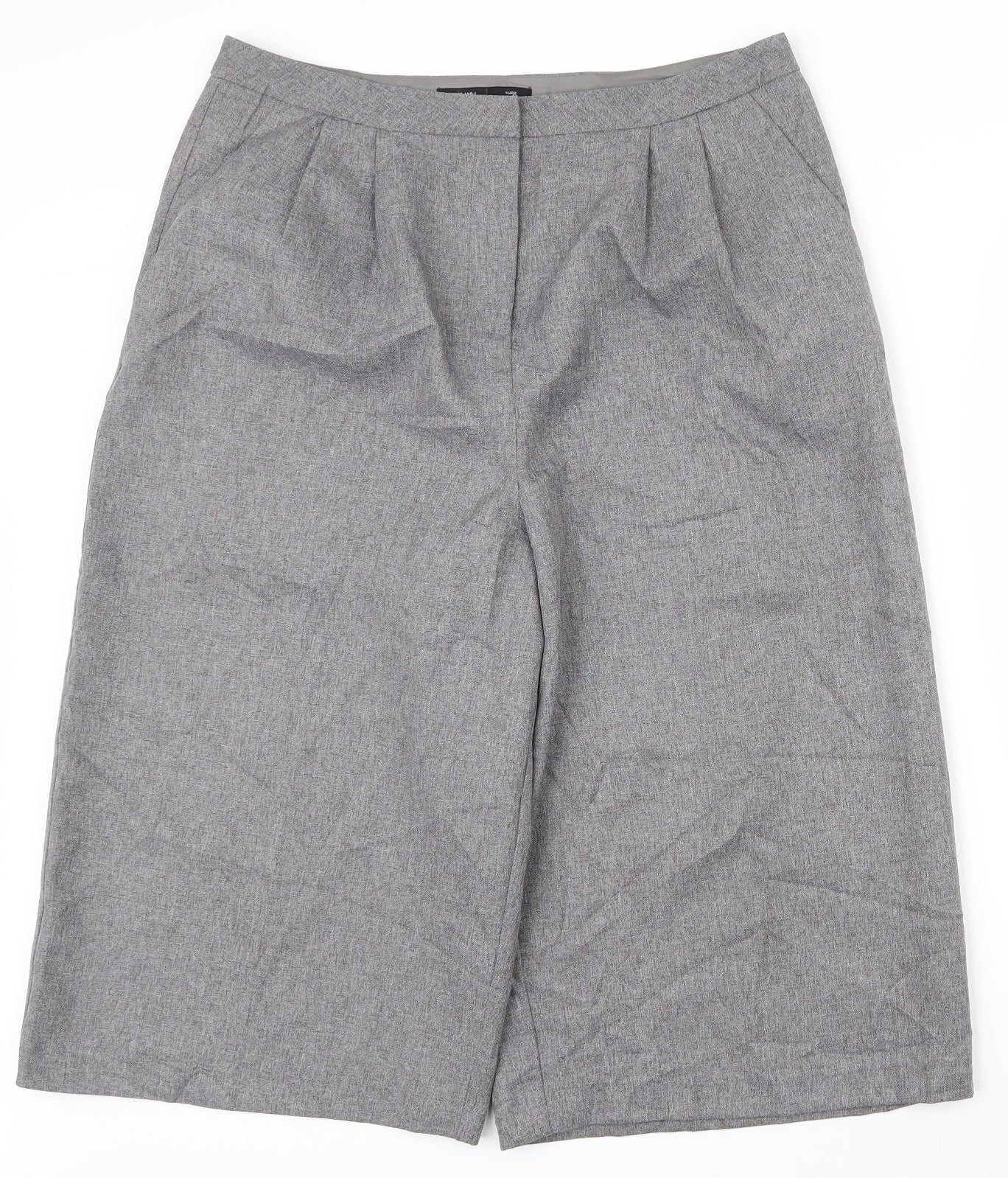 First and I Mens Grey  Polyester Chino Shorts Size XL L16 in Regular Zip