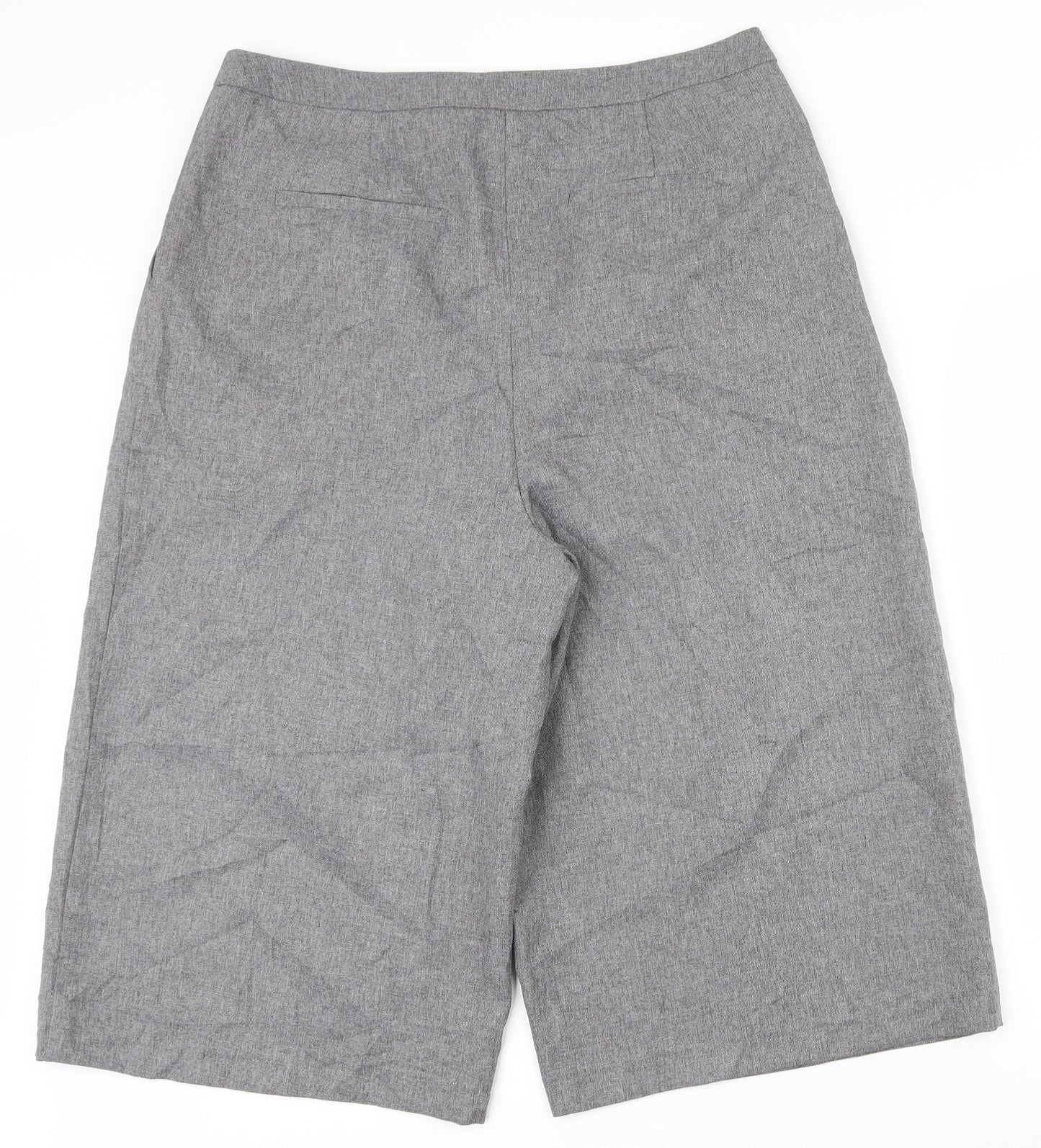 First and I Mens Grey  Polyester Chino Shorts Size XL L16 in Regular Zip