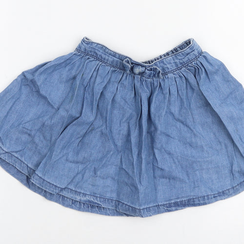 Dunnes Stores Girls Blue  100% Cotton Skater Skirt Size 12-18 Months  Pull On