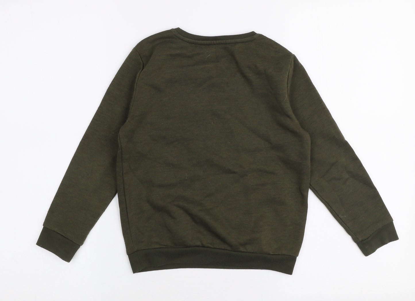 Primark Boys Green  Polyester Pullover Sweatshirt Size 6-7 Years  Pullover - Go with the flow