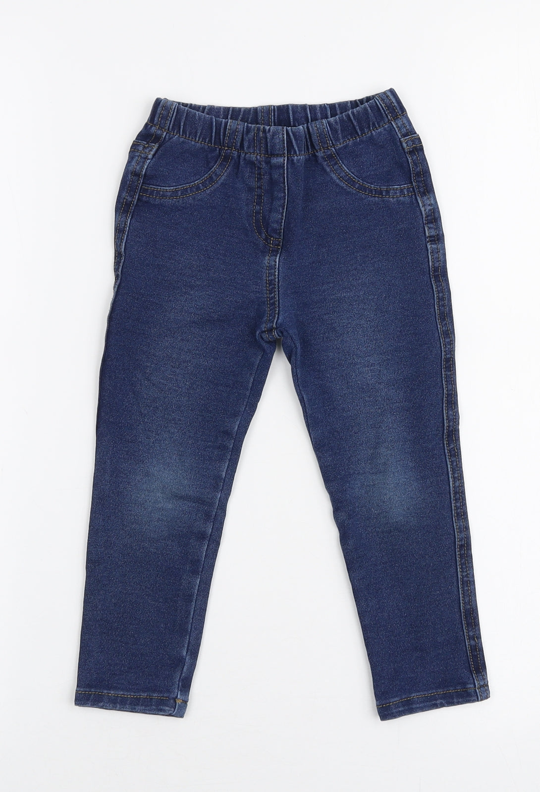 Matalan Girls Blue  Cotton Jegging Jeans Size 2-3 Years  Slim Pullover