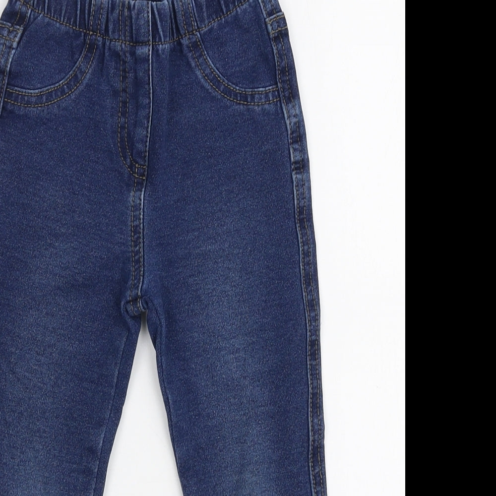 Matalan Girls Blue  Cotton Jegging Jeans Size 2-3 Years  Slim Pullover