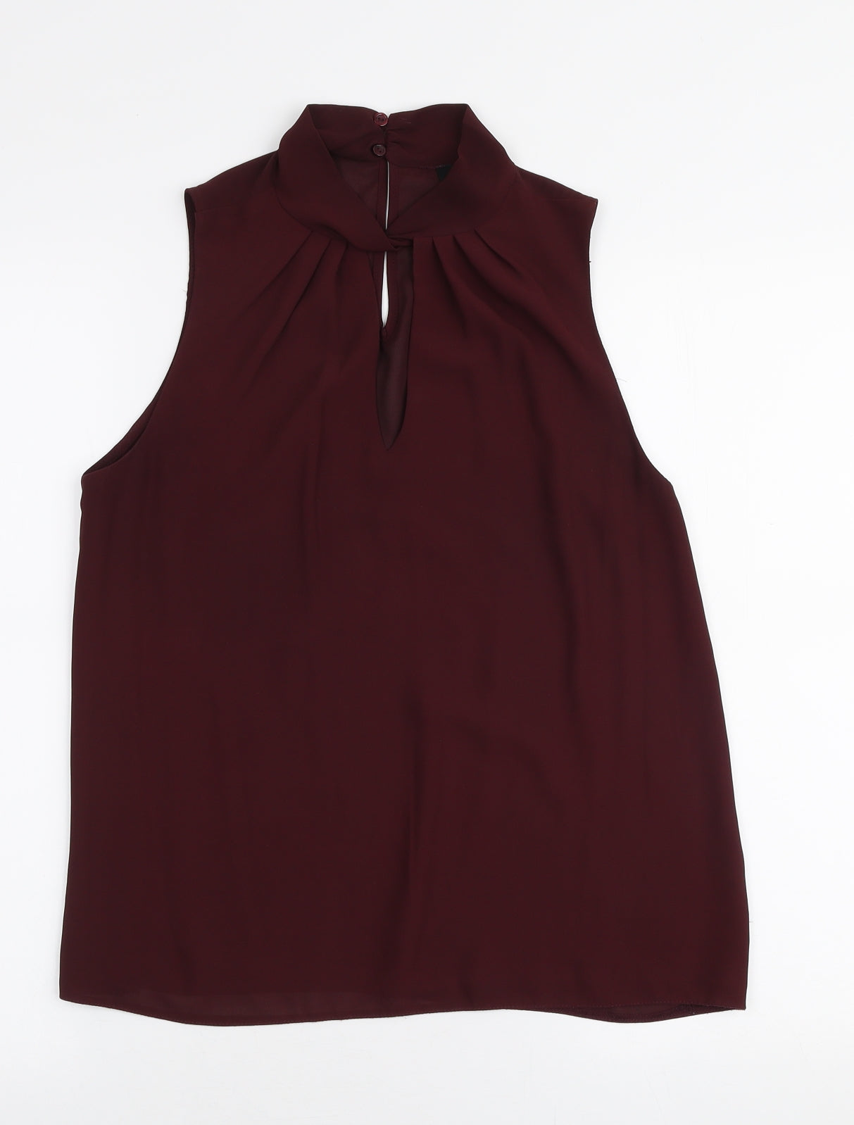 New Look Womens Red  Polyester Basic Blouse Size 12 Halter