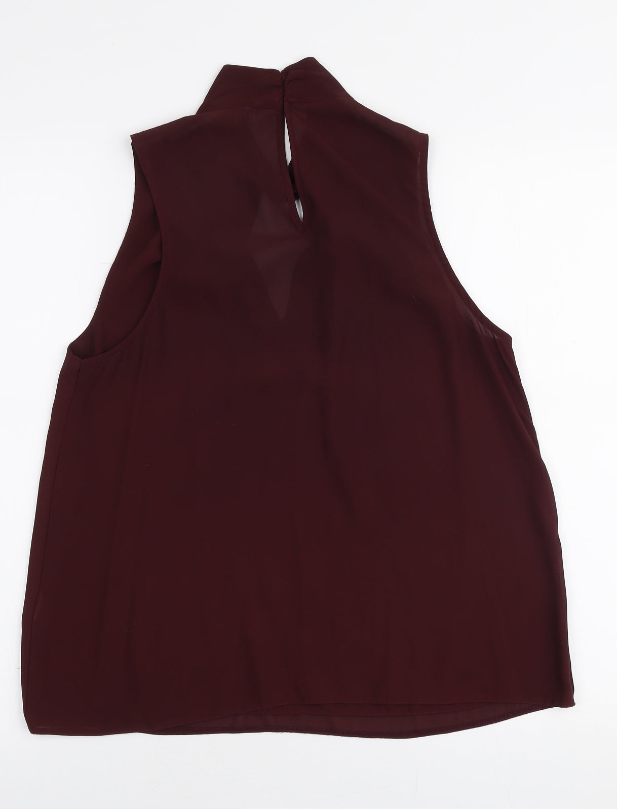 New Look Womens Red  Polyester Basic Blouse Size 12 Halter