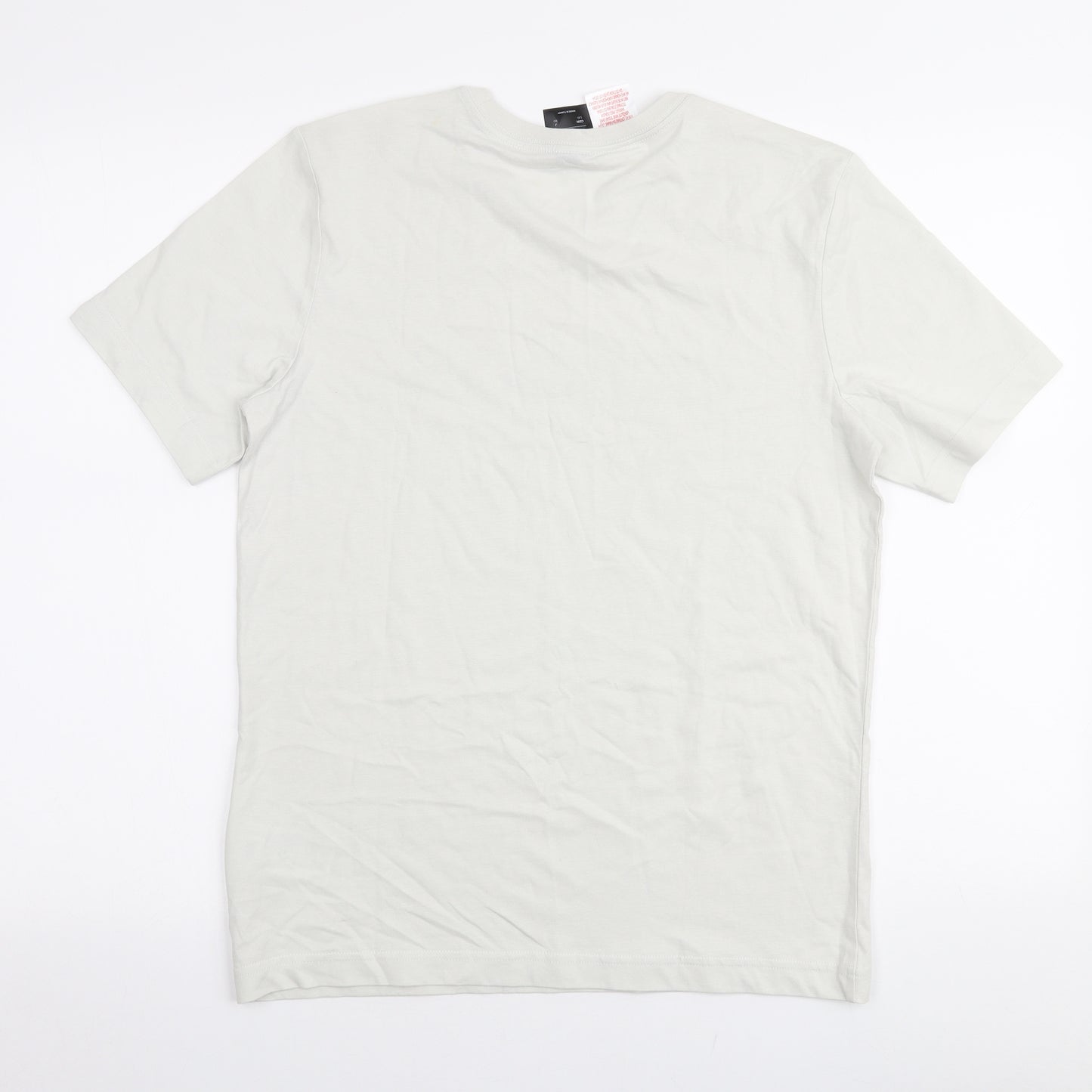 adidas Boys Ivory  100% Cotton Jersey T-Shirt Size 13-14 Years Round Neck Pullover