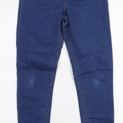 Marks and Spencer Womens Blue  Cotton Jegging Jeans Size 10 L29 in Slim