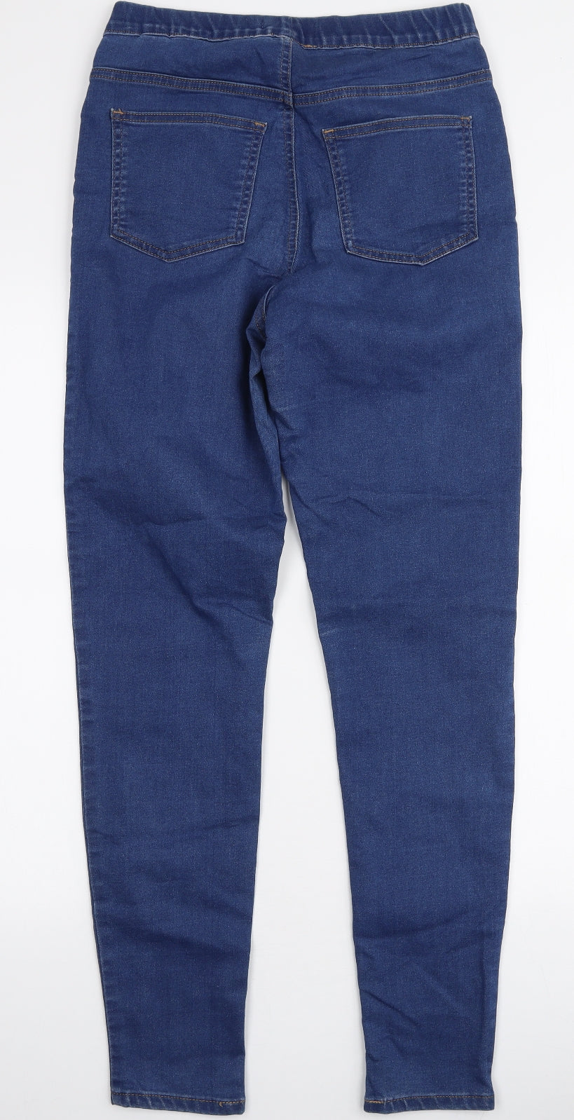 Marks and Spencer Womens Blue  Cotton Jegging Jeans Size 10 L29 in Slim