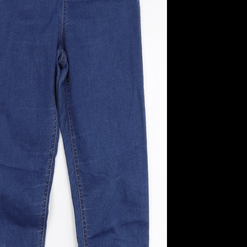 Marks and Spencer Womens Blue  Cotton Jegging Jeans Size 10 L29 in Slim