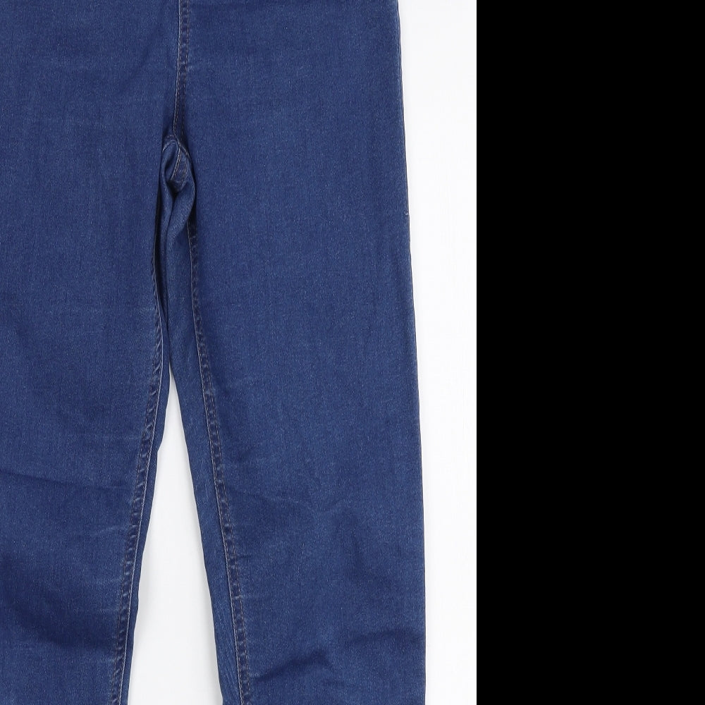 Marks and Spencer Womens Blue  Cotton Jegging Jeans Size 10 L29 in Slim