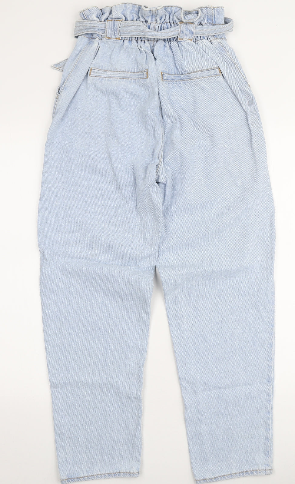 River Island Womens Blue  Polyester Mom Jeans Size 10 L28 in Regular Zip