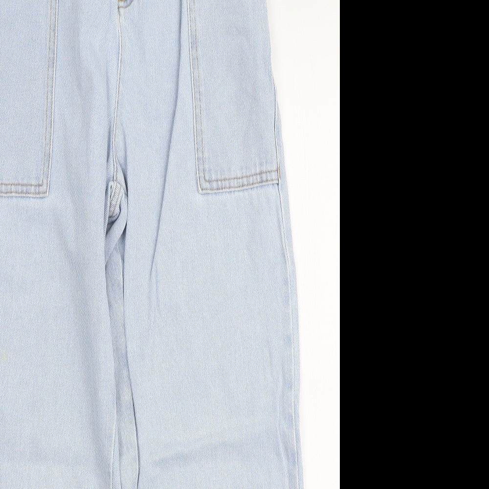 River Island Womens Blue  Polyester Mom Jeans Size 10 L28 in Regular Zip