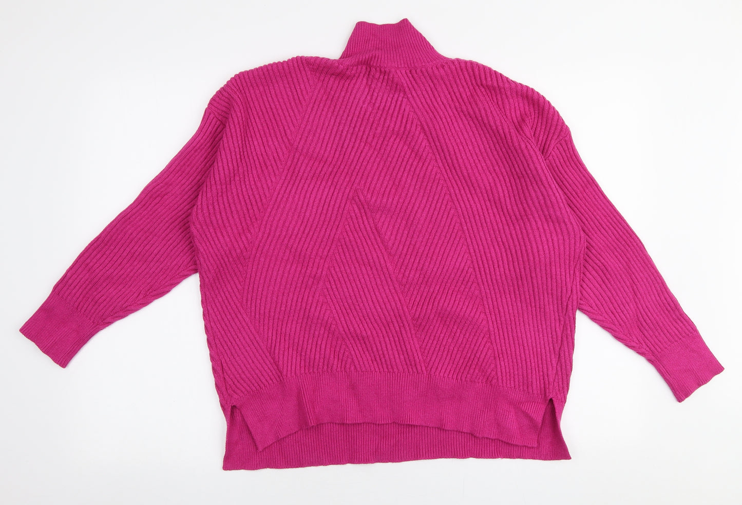 NEXT Womens Pink High Neck  Viscose Pullover Jumper Size L