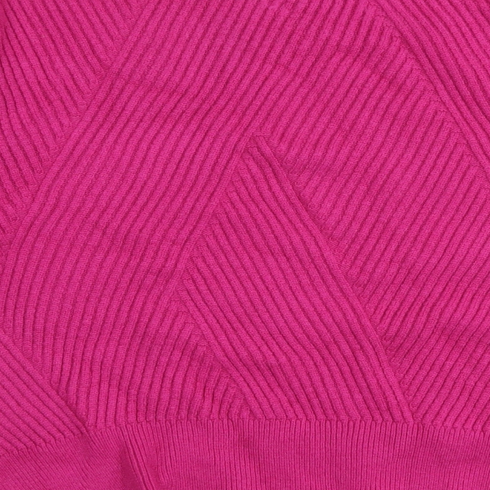 NEXT Womens Pink High Neck  Viscose Pullover Jumper Size L