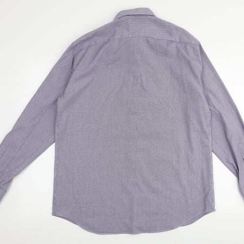 Autograph Mens Blue  Cotton  Dress Shirt Size 16.5 Collared Button