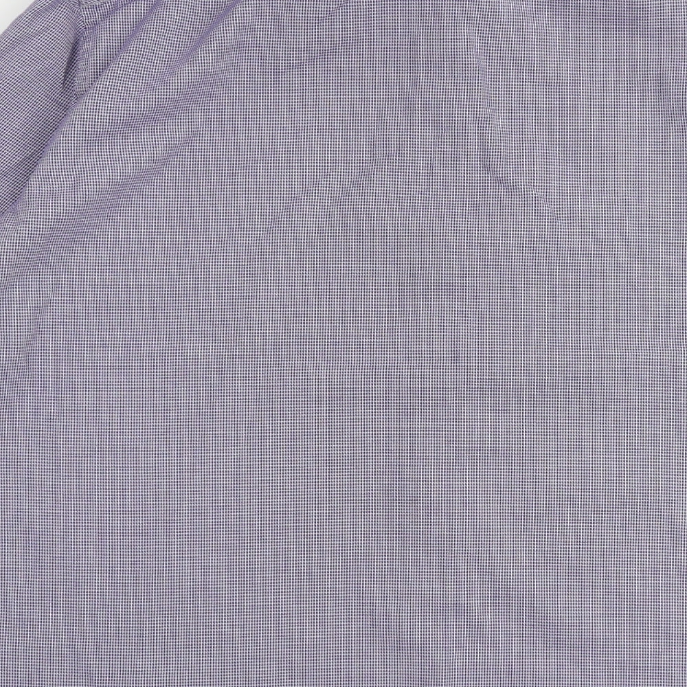 Autograph Mens Blue  Cotton  Dress Shirt Size 16.5 Collared Button
