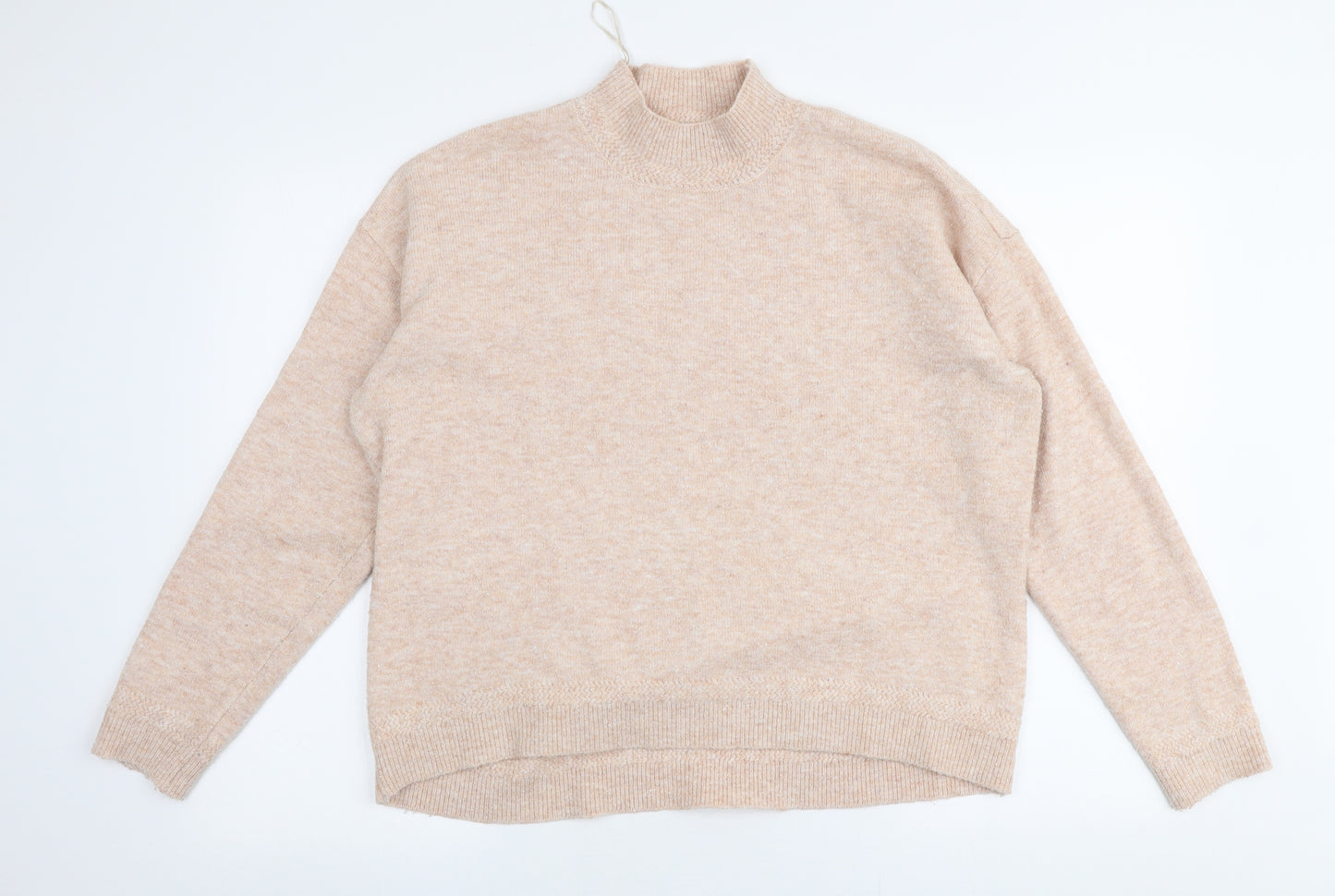 Fat Face  Womens Pink High Neck  Acrylic Pullover Jumper Size 14