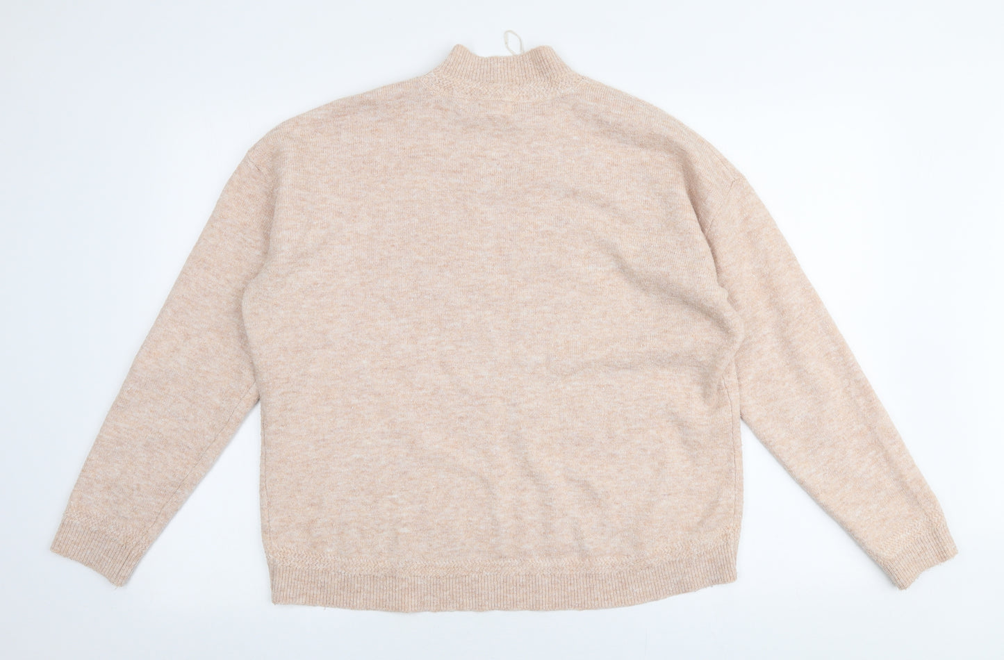 Fat Face  Womens Pink High Neck  Acrylic Pullover Jumper Size 14