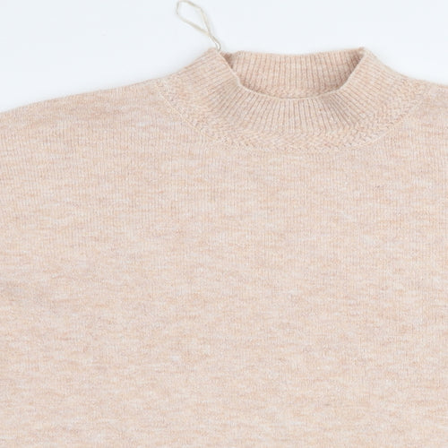 Fat Face  Womens Pink High Neck  Acrylic Pullover Jumper Size 14
