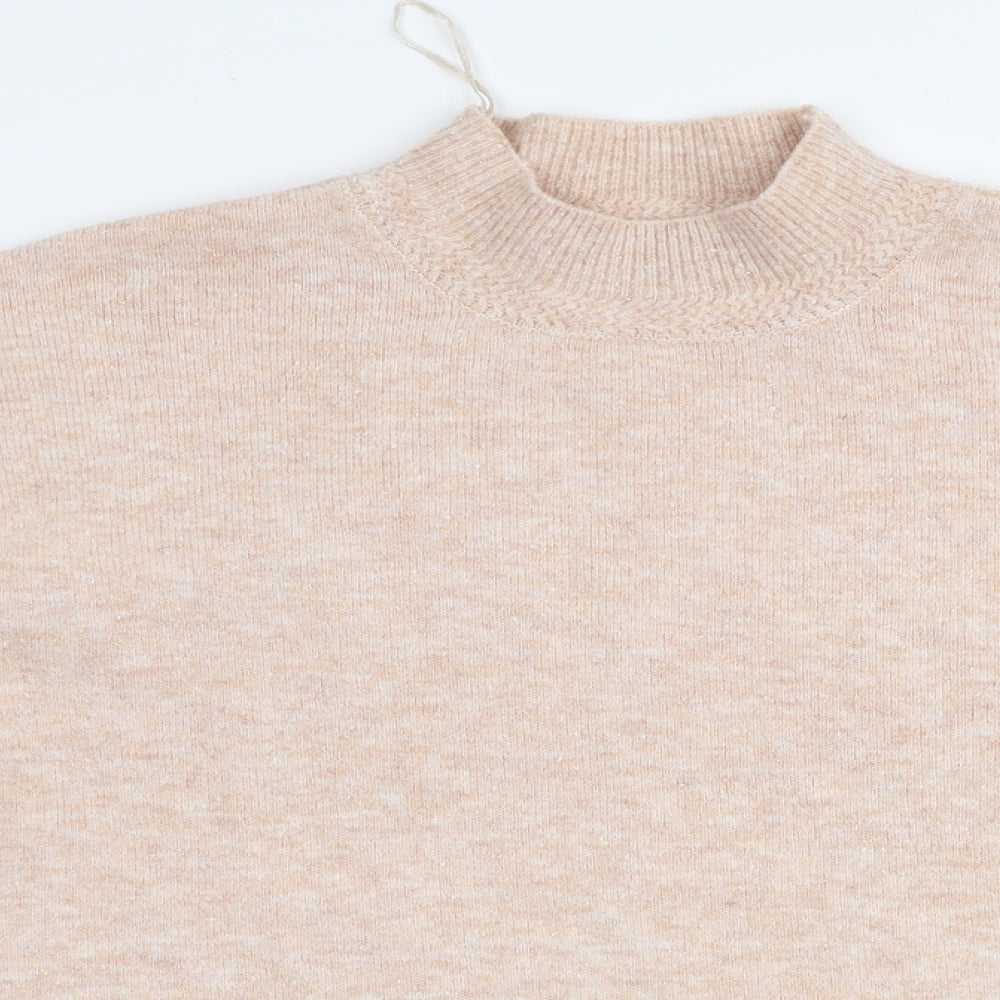 Fat Face  Womens Pink High Neck  Acrylic Pullover Jumper Size 14