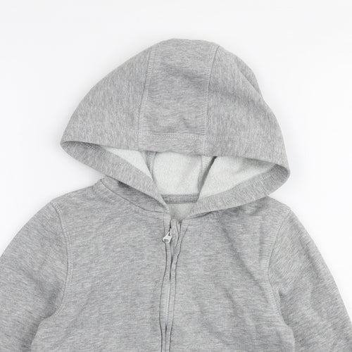 George Boys Grey  Cotton Full Zip Hoodie Size 2-3 Years  Zip