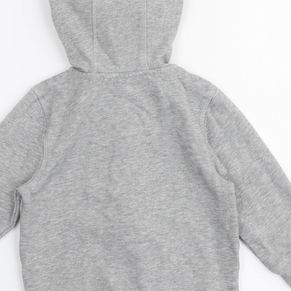 George Boys Grey  Cotton Full Zip Hoodie Size 2-3 Years  Zip