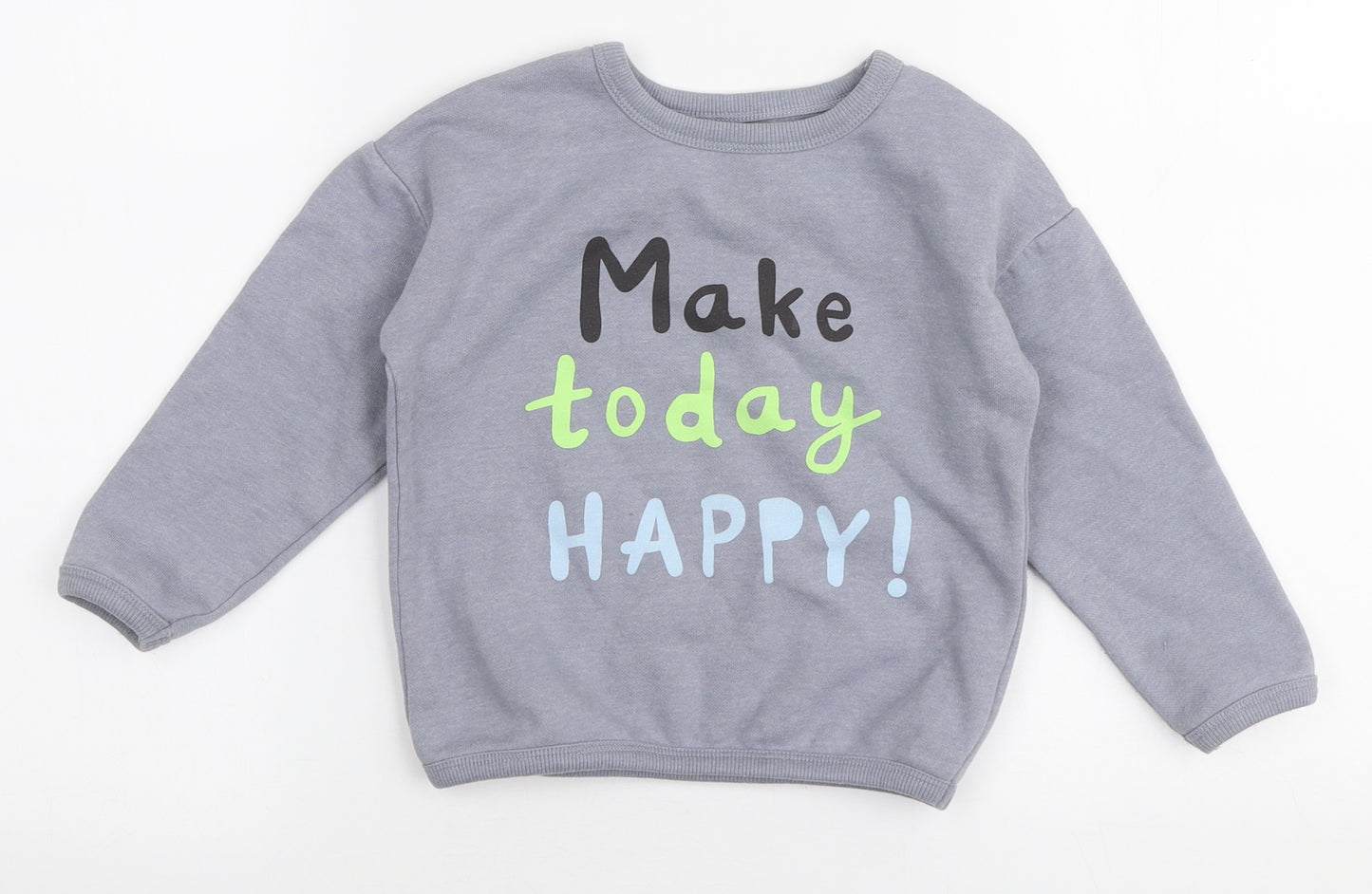 Dunnes Stores Boys Grey  Cotton Pullover Sweatshirt Size 3-4 Years  Pullover - Make today happy