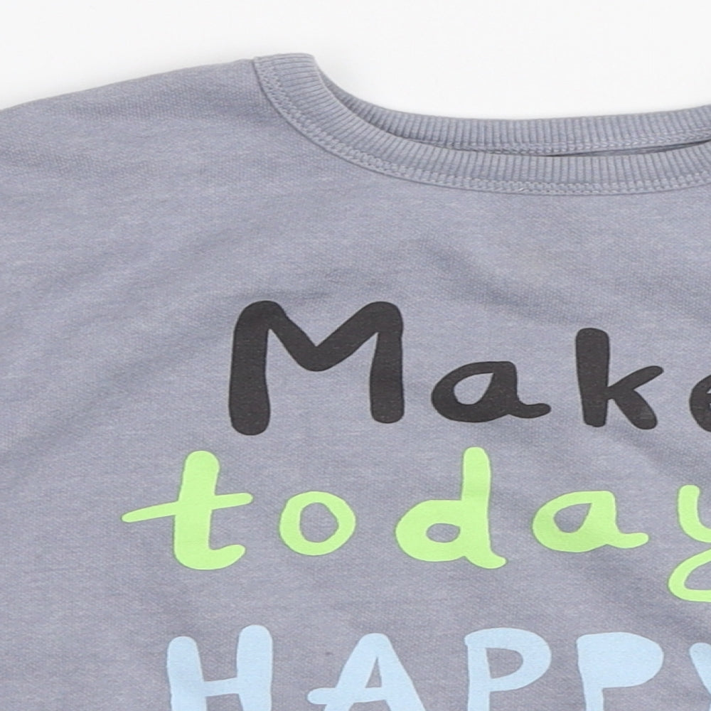 Dunnes Stores Boys Grey  Cotton Pullover Sweatshirt Size 3-4 Years  Pullover - Make today happy