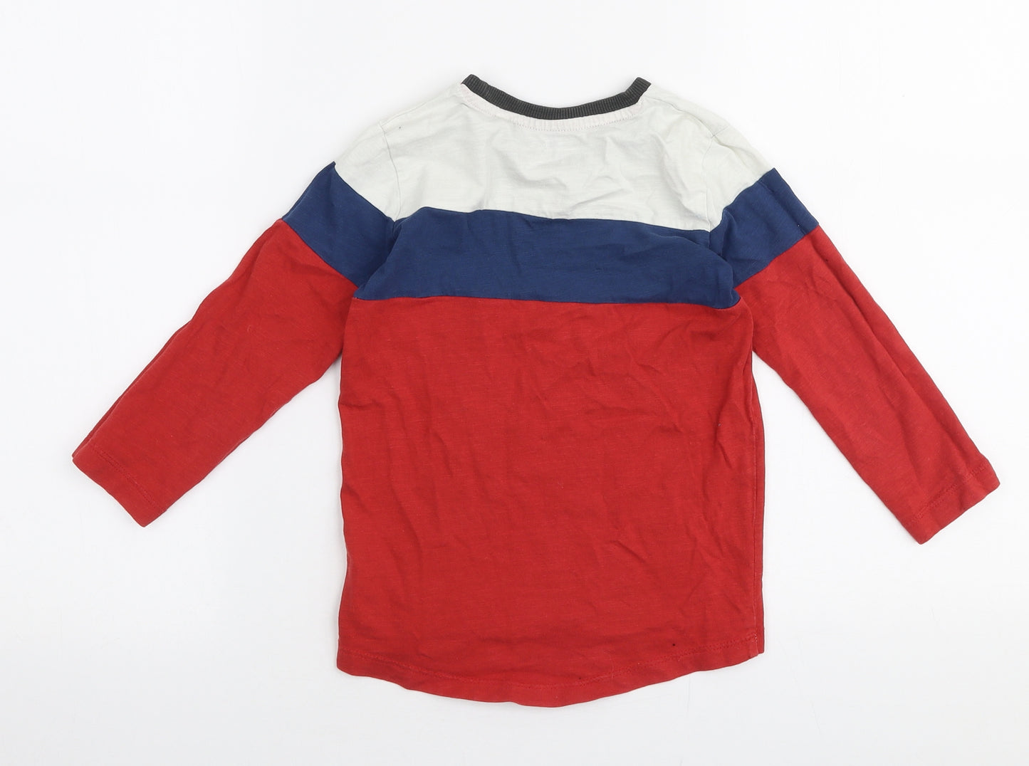 NEXT Boys Multicoloured  100% Cotton Jersey T-Shirt Size 3-4 Years Round Neck Pullover