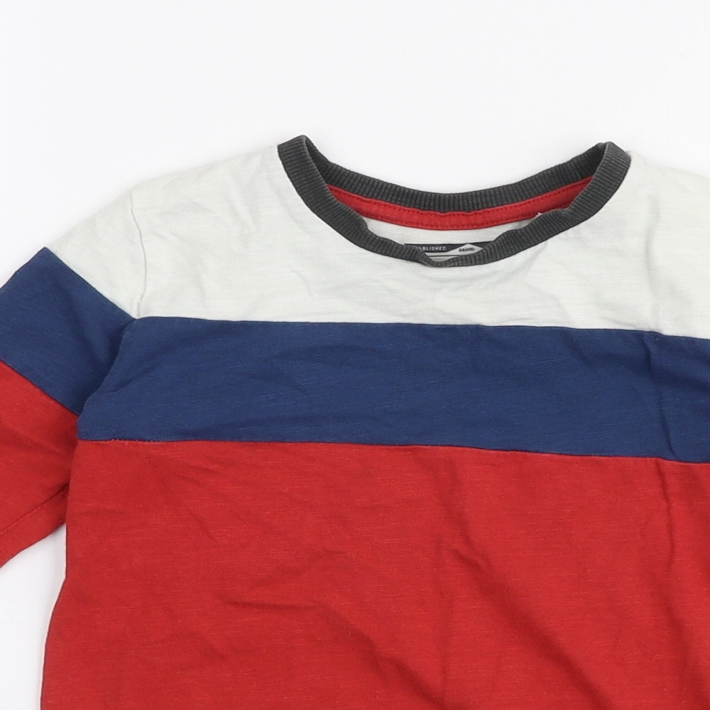 NEXT Boys Multicoloured  100% Cotton Jersey T-Shirt Size 3-4 Years Round Neck Pullover