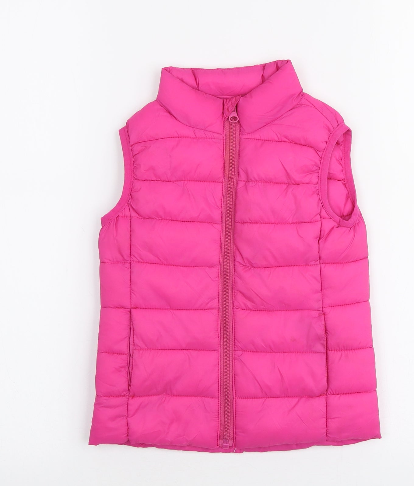 Dunnes Stores Girls Pink   Gilet Jacket Size 3-4 Years  Zip
