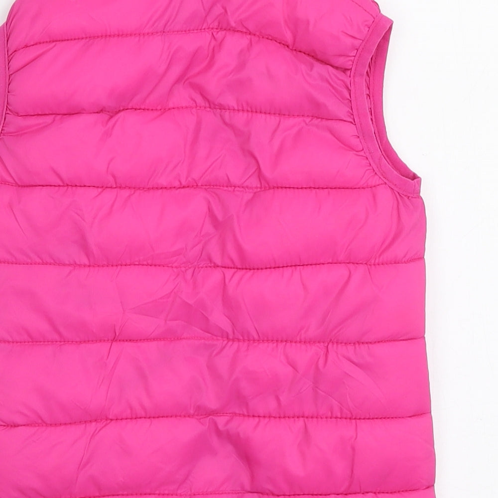 Dunnes Stores Girls Pink   Gilet Jacket Size 3-4 Years  Zip