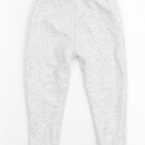 Dunnes Stores Girls Grey  Cotton Jogger Trousers Size 3-4 Years  Slim Drawstring