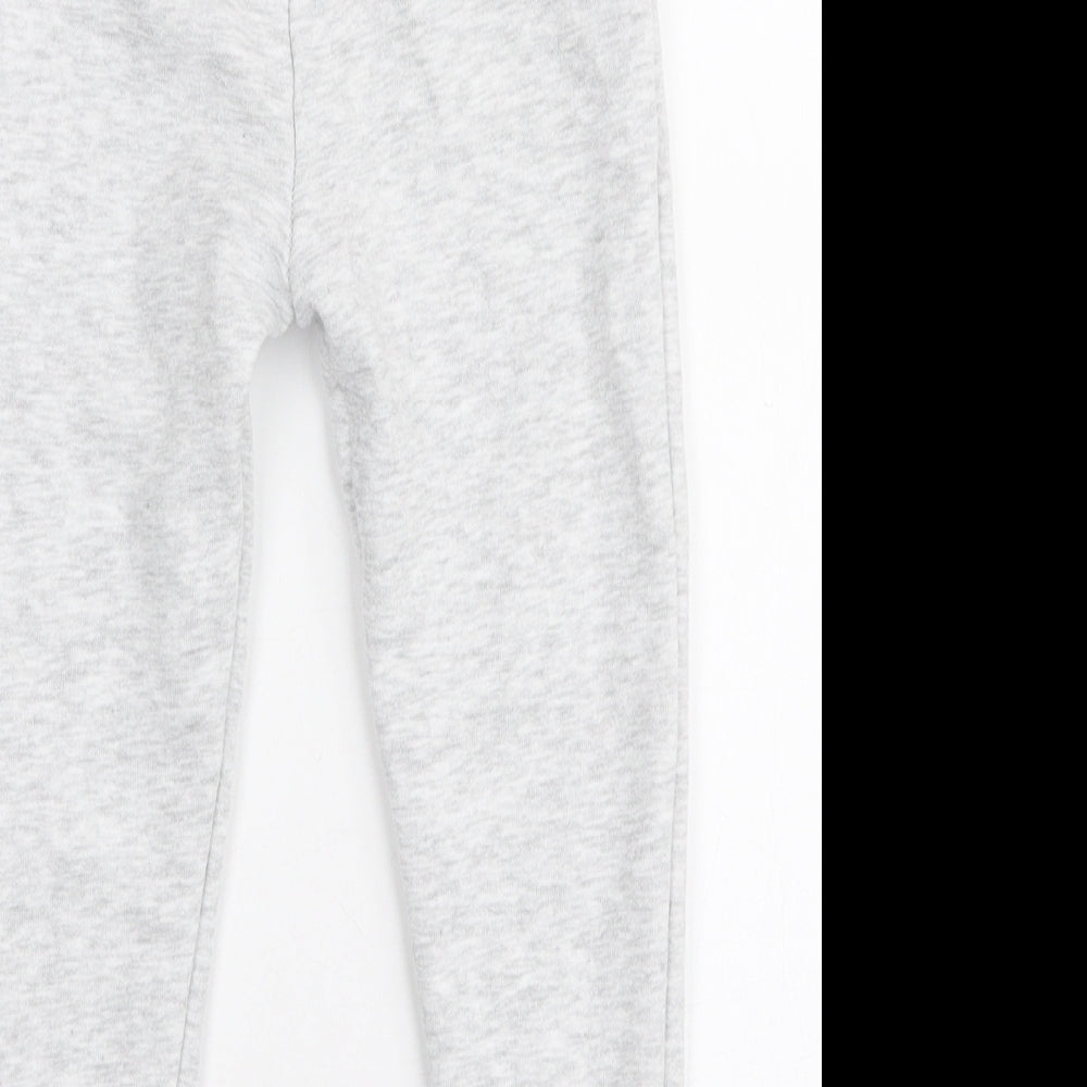 Dunnes Stores Girls Grey  Cotton Jogger Trousers Size 3-4 Years  Slim Drawstring