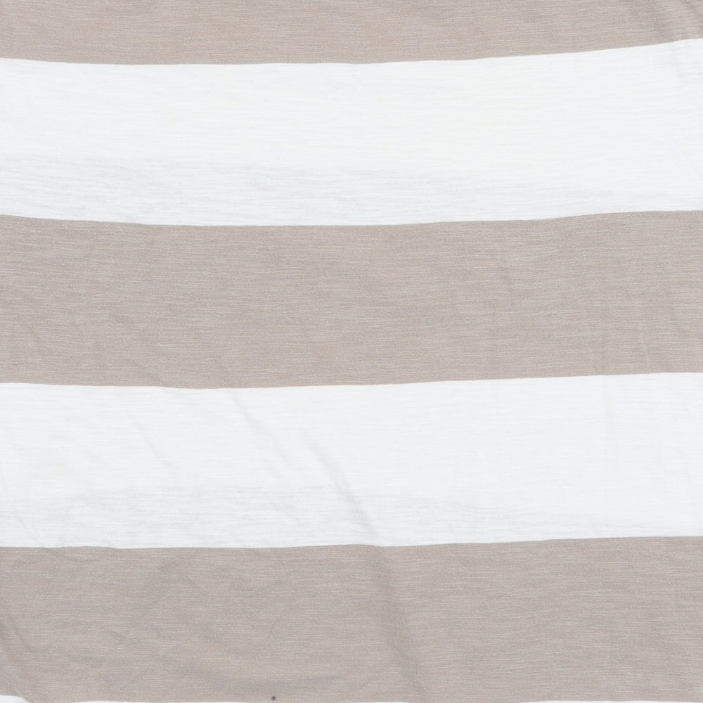 TU Mens Multicoloured Striped Cotton  T-Shirt Size XL Round Neck