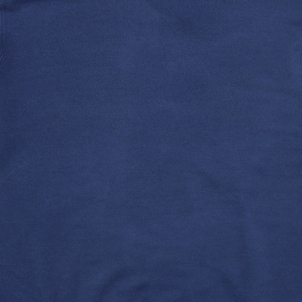 Blue Harbour Mens Blue V-Neck  Acrylic Pullover Jumper Size XL