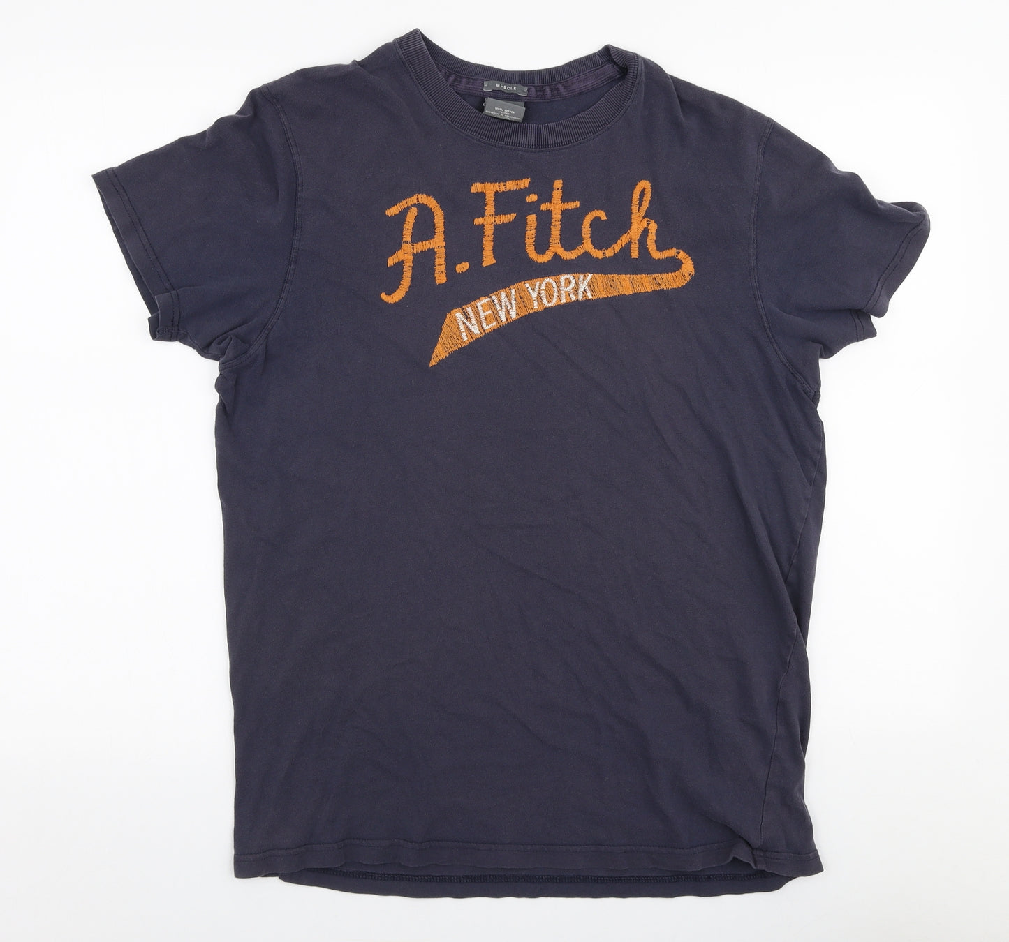 Abercrombie & Fitch Mens Blue  Polyester  T-Shirt Size XL Round Neck