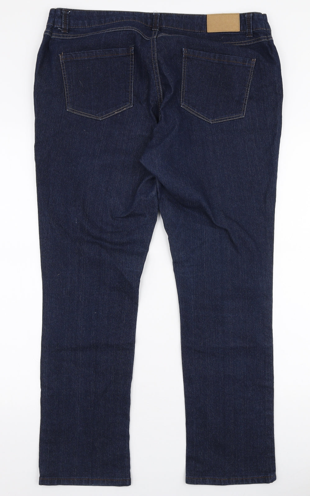 Dorothy Perkins Womens Blue  Polyester Straight Jeans Size 18 L29 in Regular Zip
