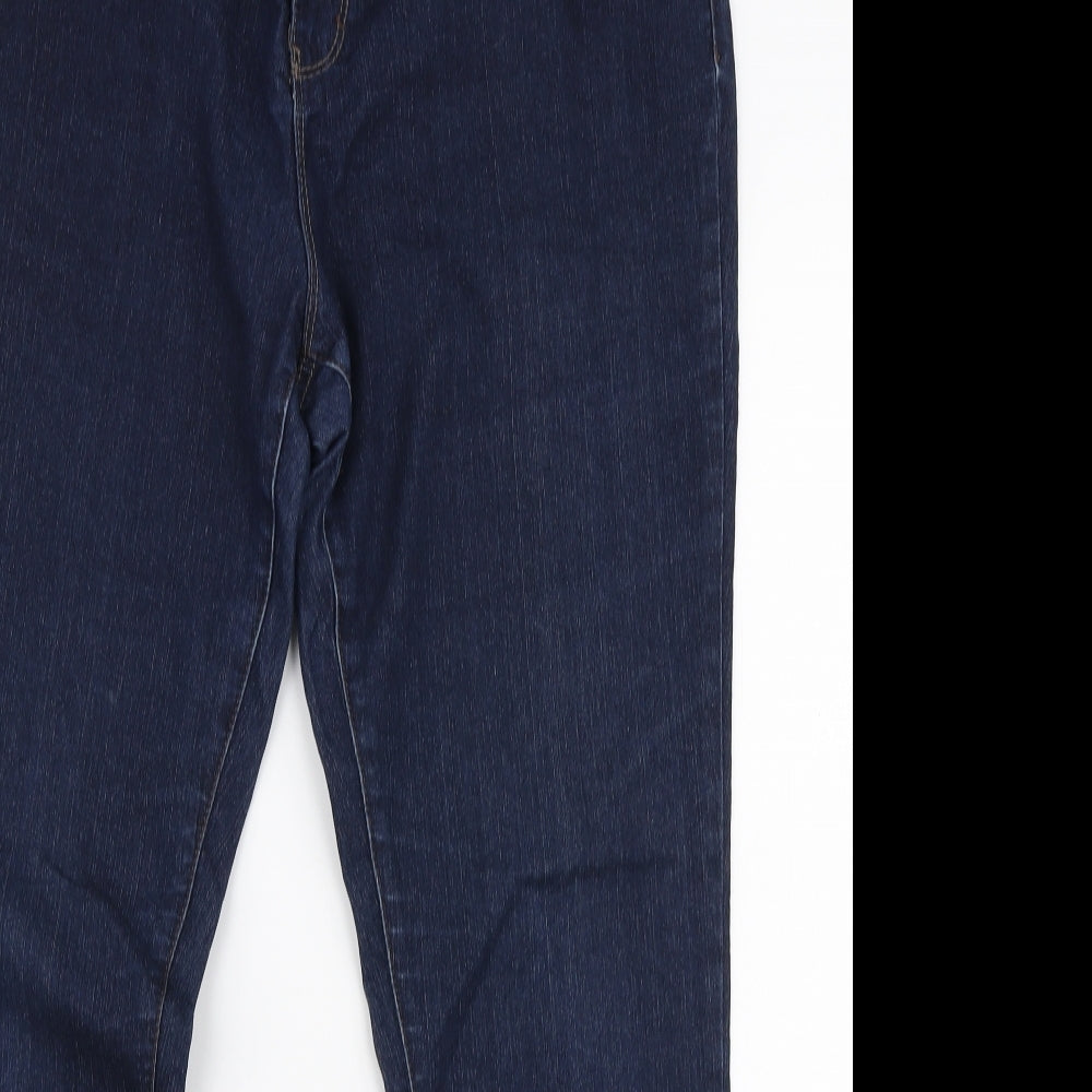 Dorothy Perkins Womens Blue  Polyester Straight Jeans Size 18 L29 in Regular Zip