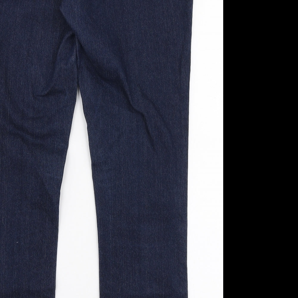 Dorothy Perkins Womens Blue  Polyester Straight Jeans Size 18 L29 in Regular Zip