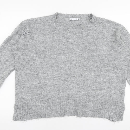 Lefties Womens Grey Round Neck  Polyester Pullover Jumper Size S