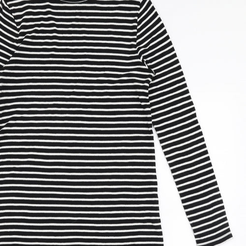Marks and Spencer Girls Multicoloured Striped Viscose A-Line  Size 13-14 Years  High Neck Pullover