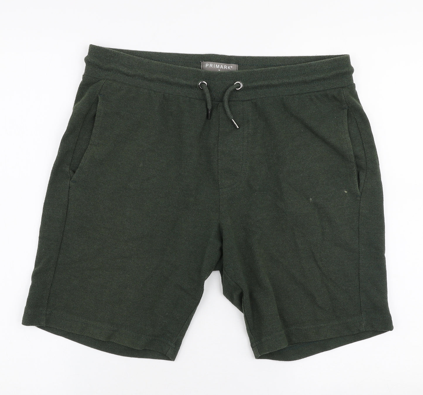 Primark Mens Green  Cotton Sweat Shorts Size M L8 in Regular Drawstring