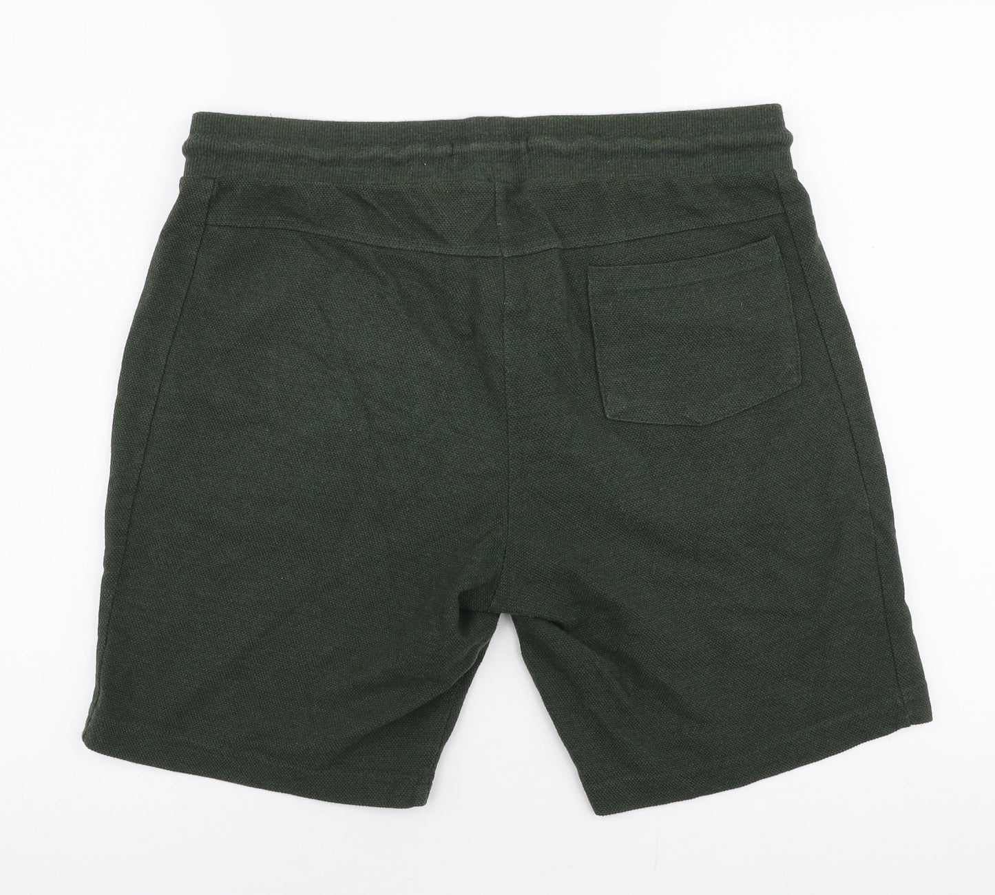 Primark Mens Green  Cotton Sweat Shorts Size M L8 in Regular Drawstring