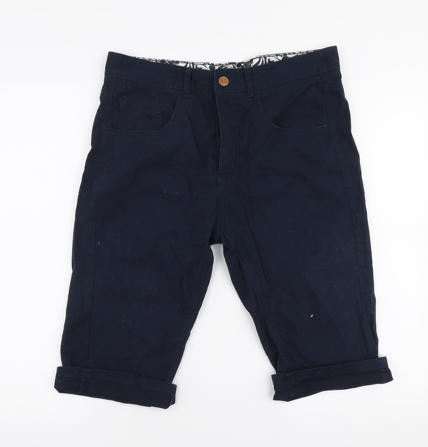 Cedar Wood State Mens Blue  Polyester Chino Shorts Size 32 in L14 in Regular Button