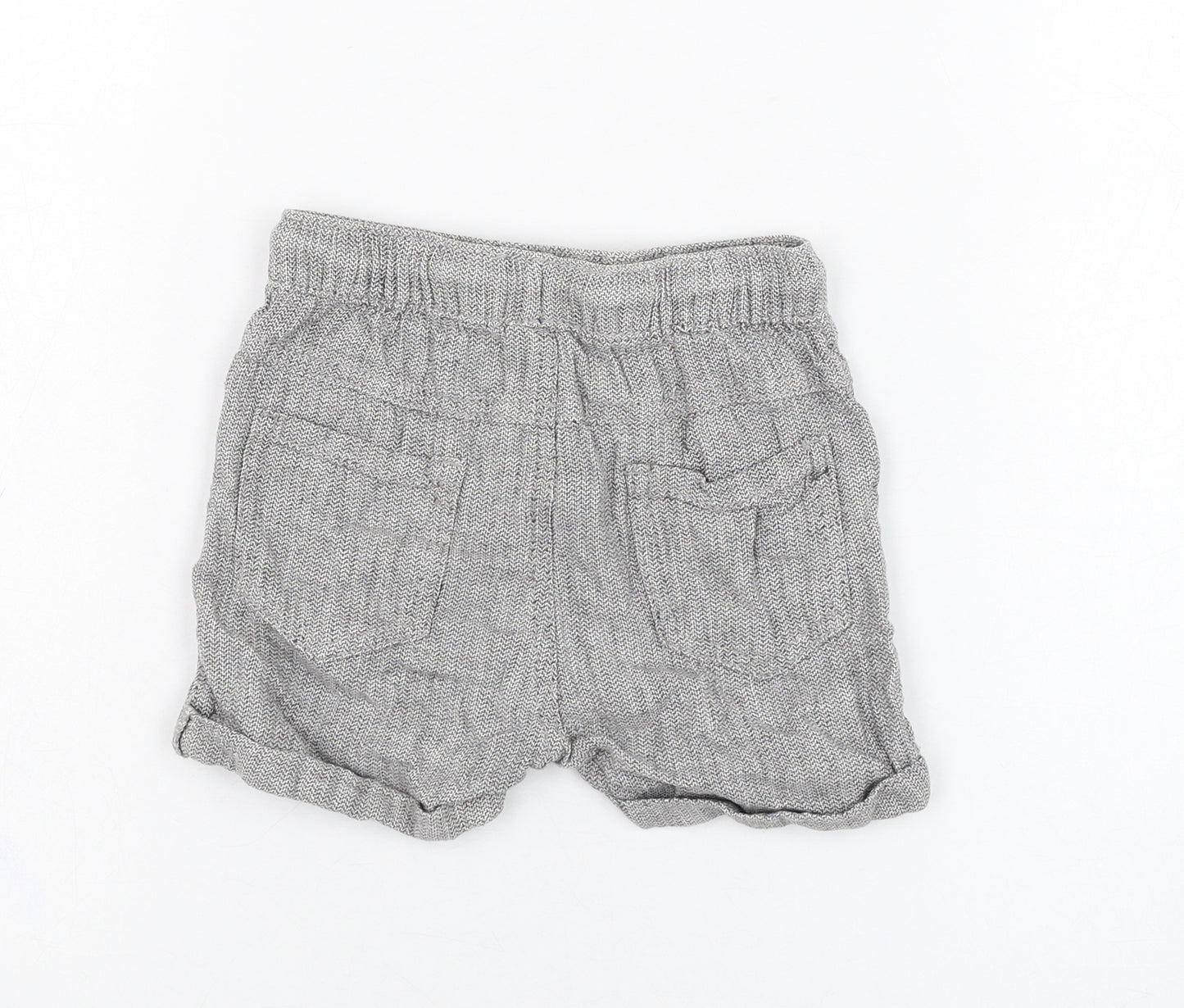 NEXT Boys Grey  Linen Cropped Trousers Size 12-18 Months  Pullover