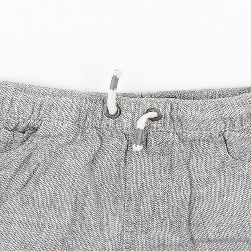 NEXT Boys Grey  Linen Cropped Trousers Size 12-18 Months  Pullover
