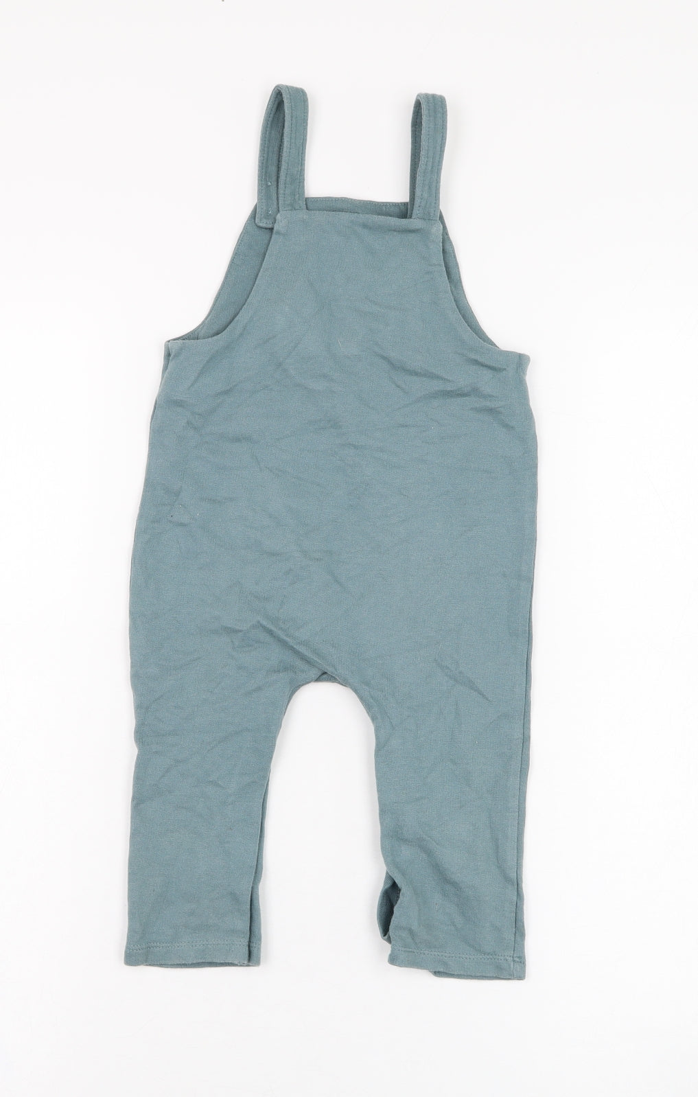 F&F Boys Blue  Cotton Dungaree One-Piece Size 9-12 Months  Button - Panda