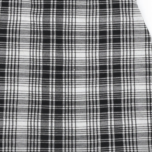 New Look Womens Grey Check Polyester Straight & Pencil Skirt Size 8