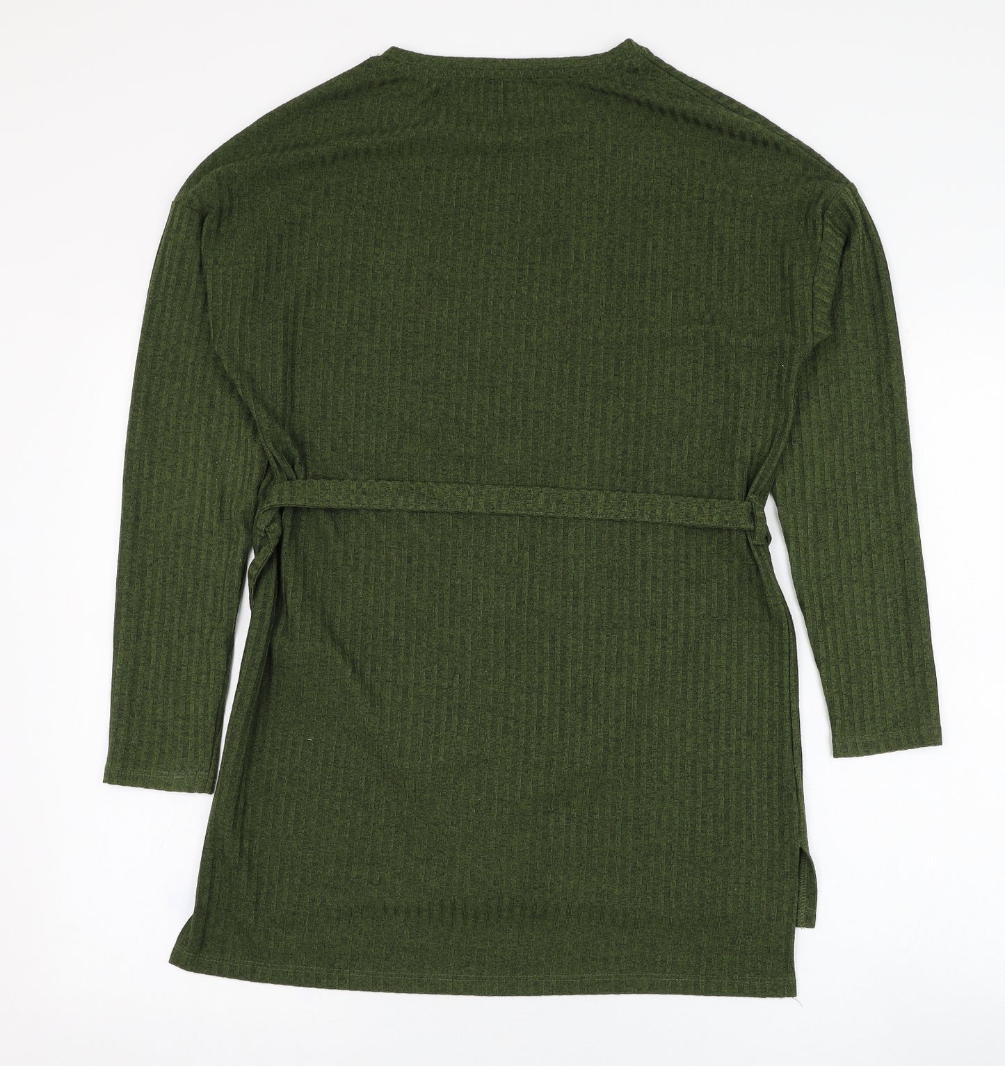 Papaya Womens Green Round Neck  Polyester Pullover Jumper Size 8